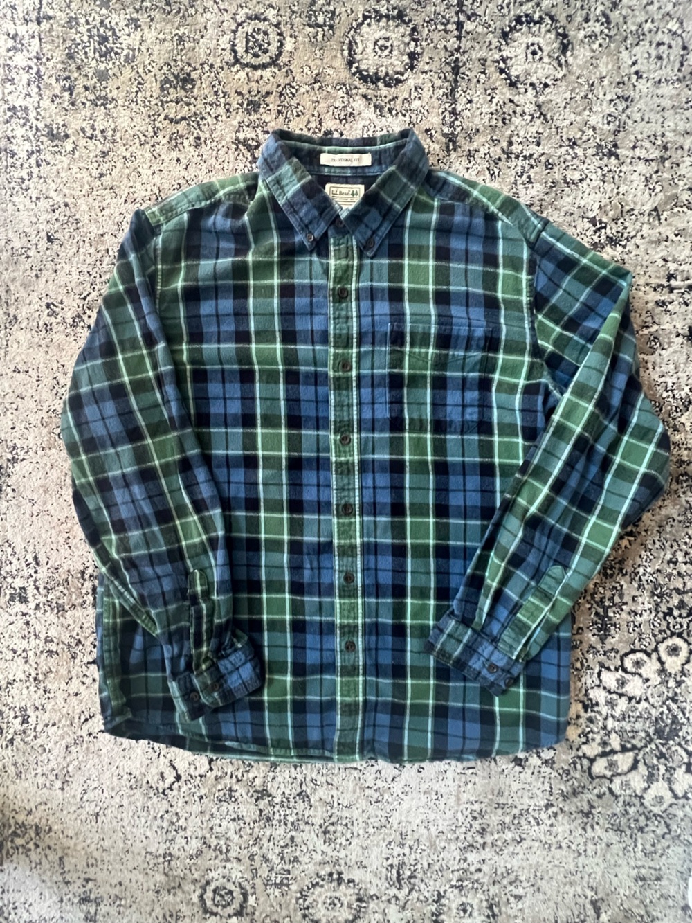 Vintage Eddie Bauer Plaid Button-Down Flannel Shirt